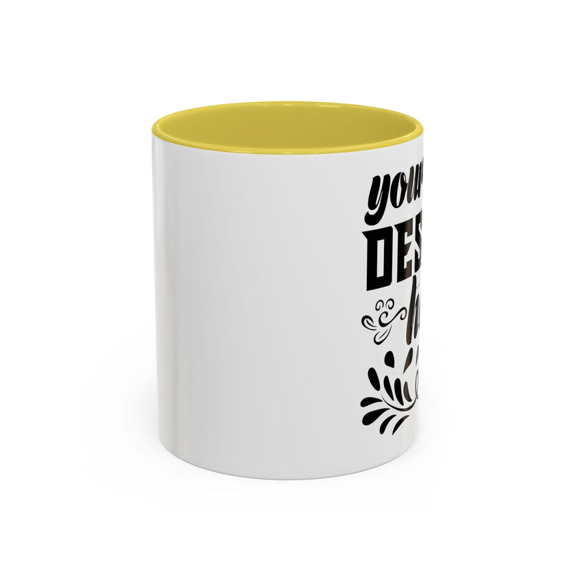 Customizable Glossy Ceramic Accent Mug 11oz and 15oz