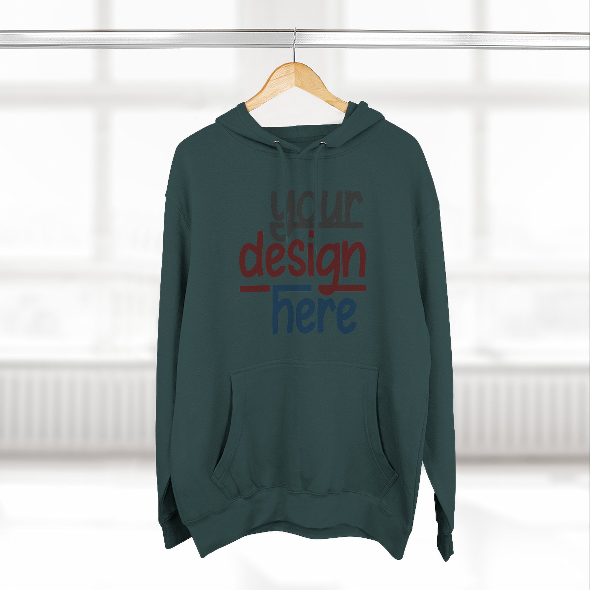 Customizable Lane Seven LS14001 Unisex Three Panel Fleece Hoodie