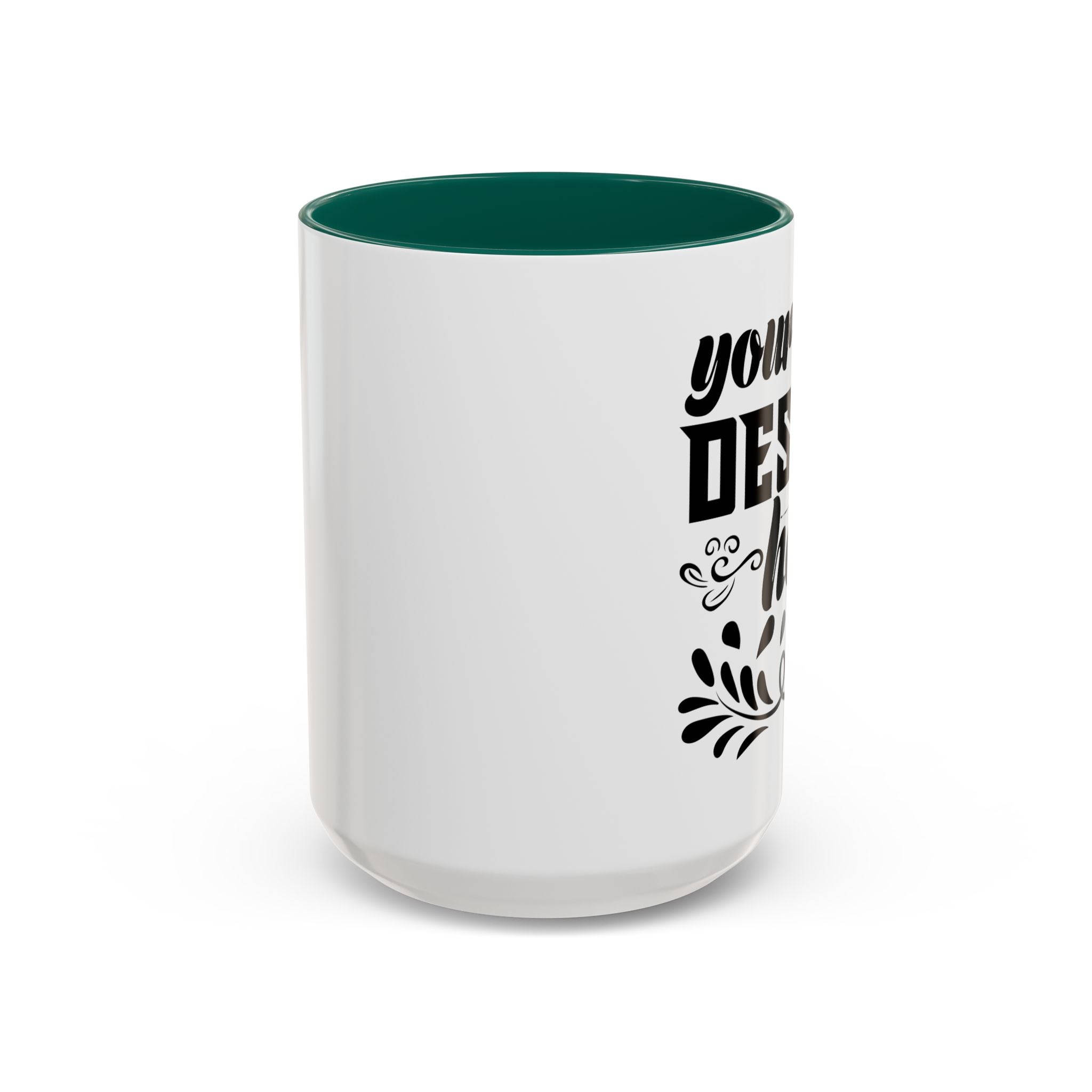 Customizable Glossy Ceramic Accent Mug 11oz and 15oz