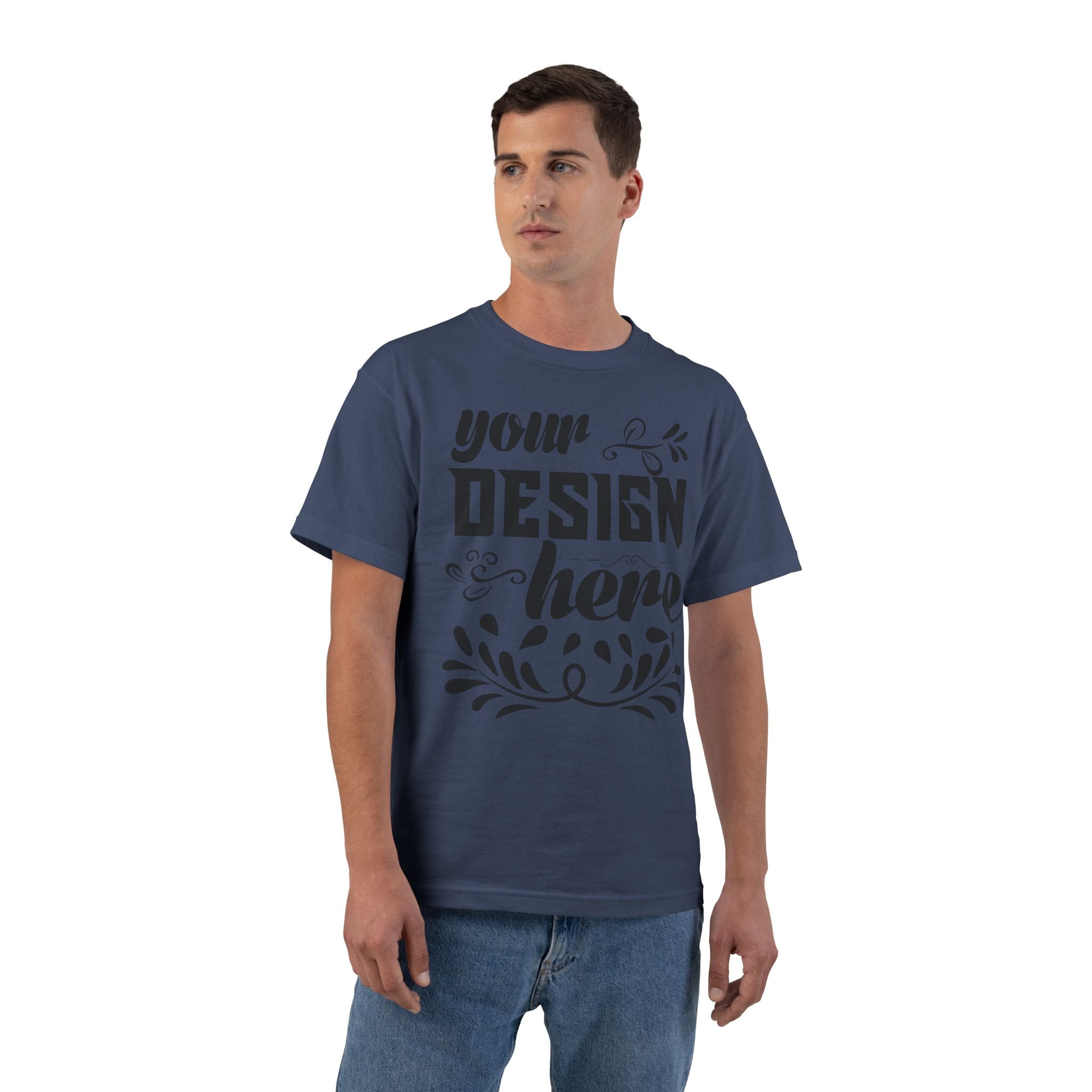 Customizable Hanes 5180 Beefy T Short Sleeve Cotton T-Shirt