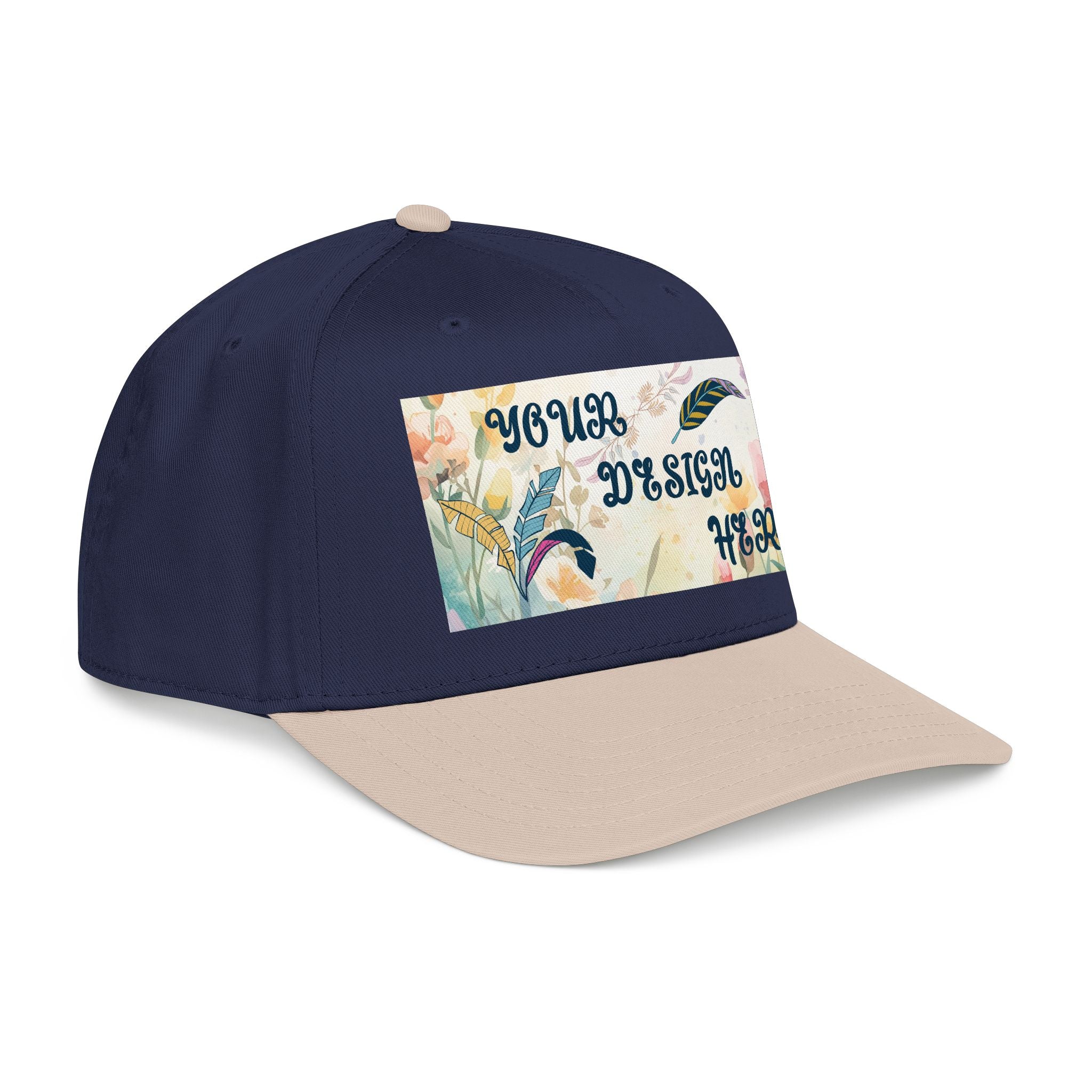 Customizable OTTO 31-069 Mid Profile 5 Panel Baseball Cap