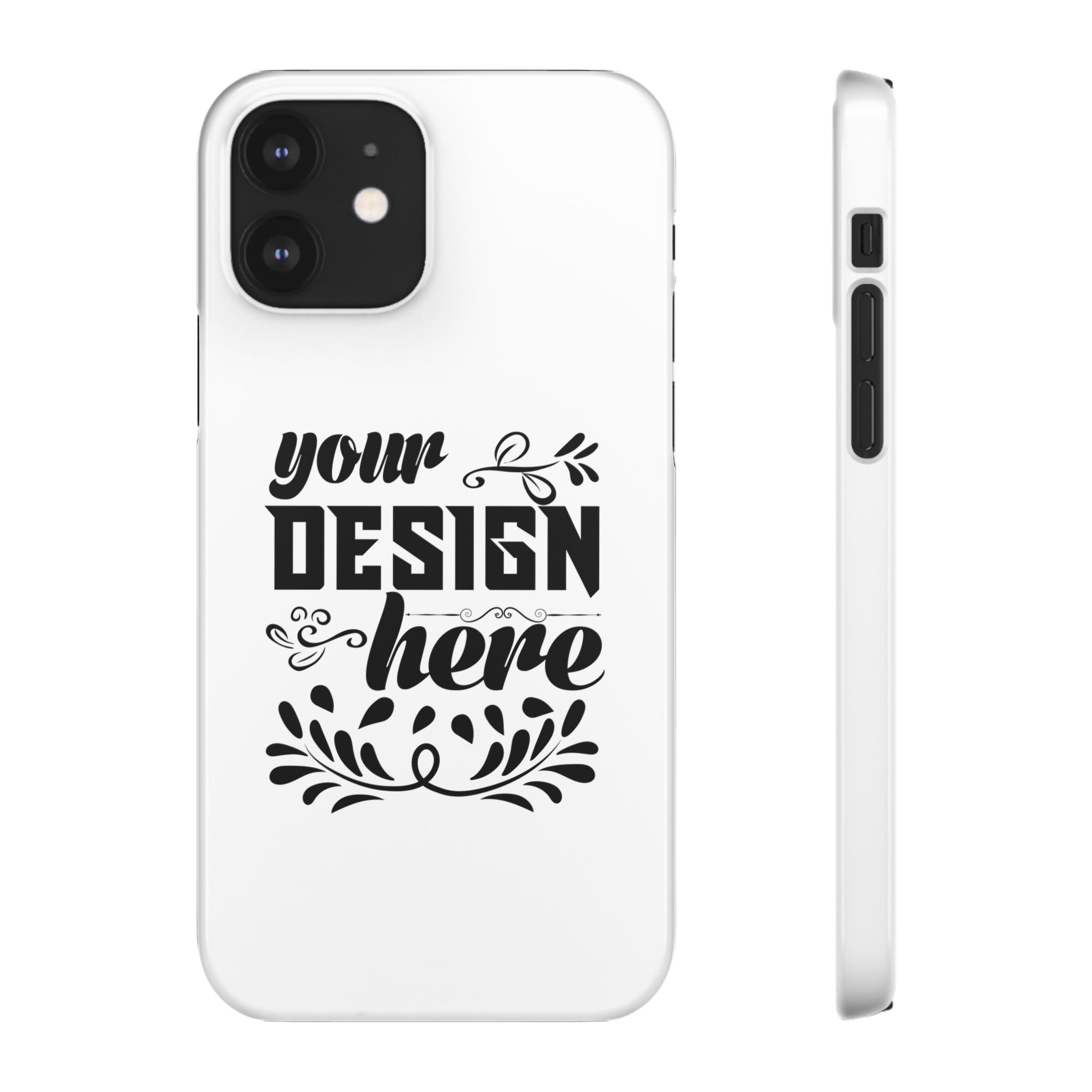 Customizable Snap Phone Case Slim Lightweight Polycarbonate Gloss Or Matte