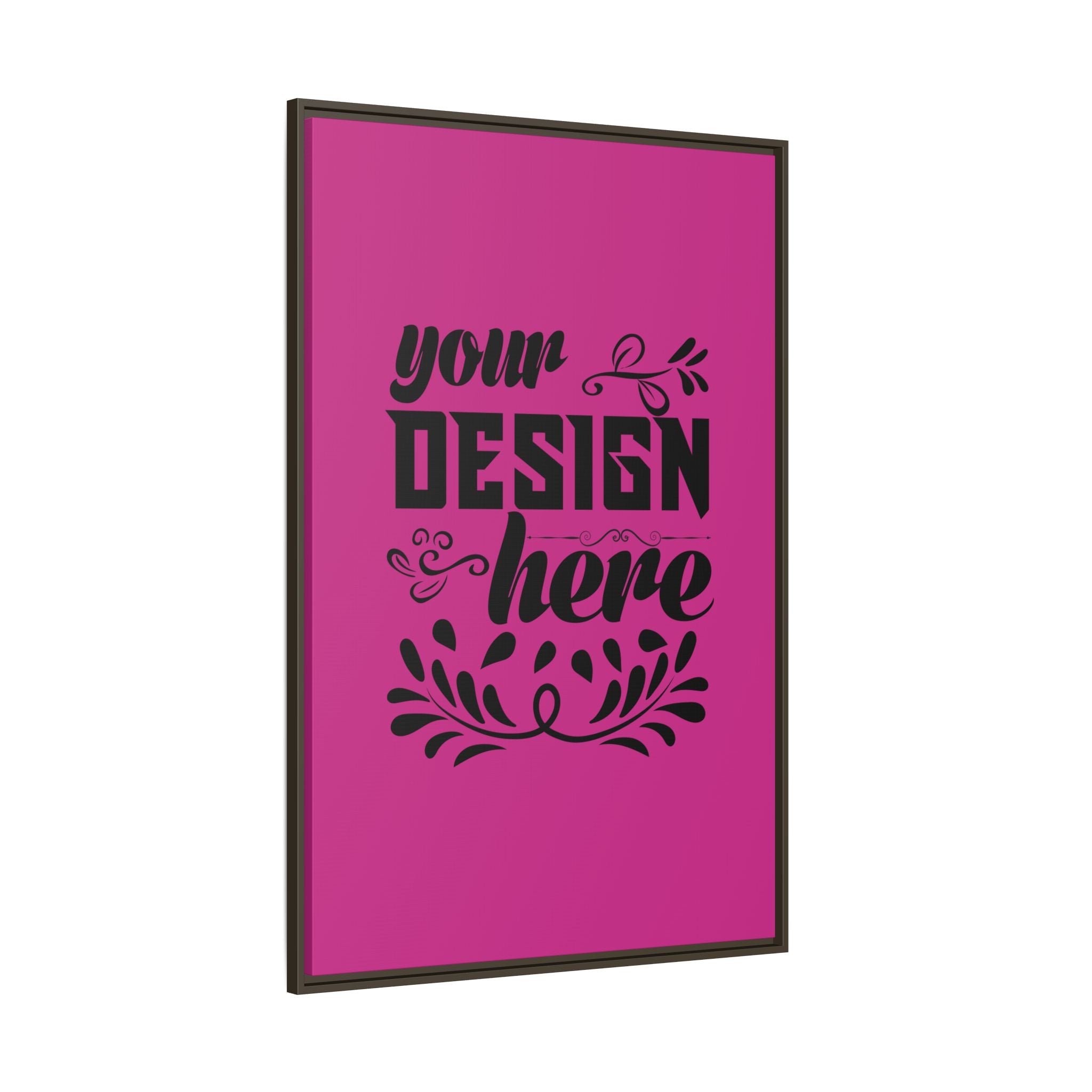 Customizable Framed Matte Canvas Print with Pinewood Frame Sawtooth Hanger