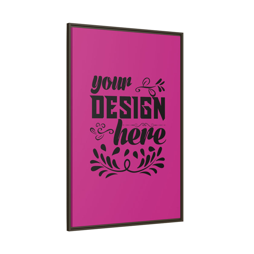 Customizable Framed Matte Canvas Print with Pinewood Frame Sawtooth Hanger