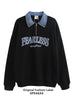 Nameria Unisex Oversize Denim Lapel Polo Sweatshirt