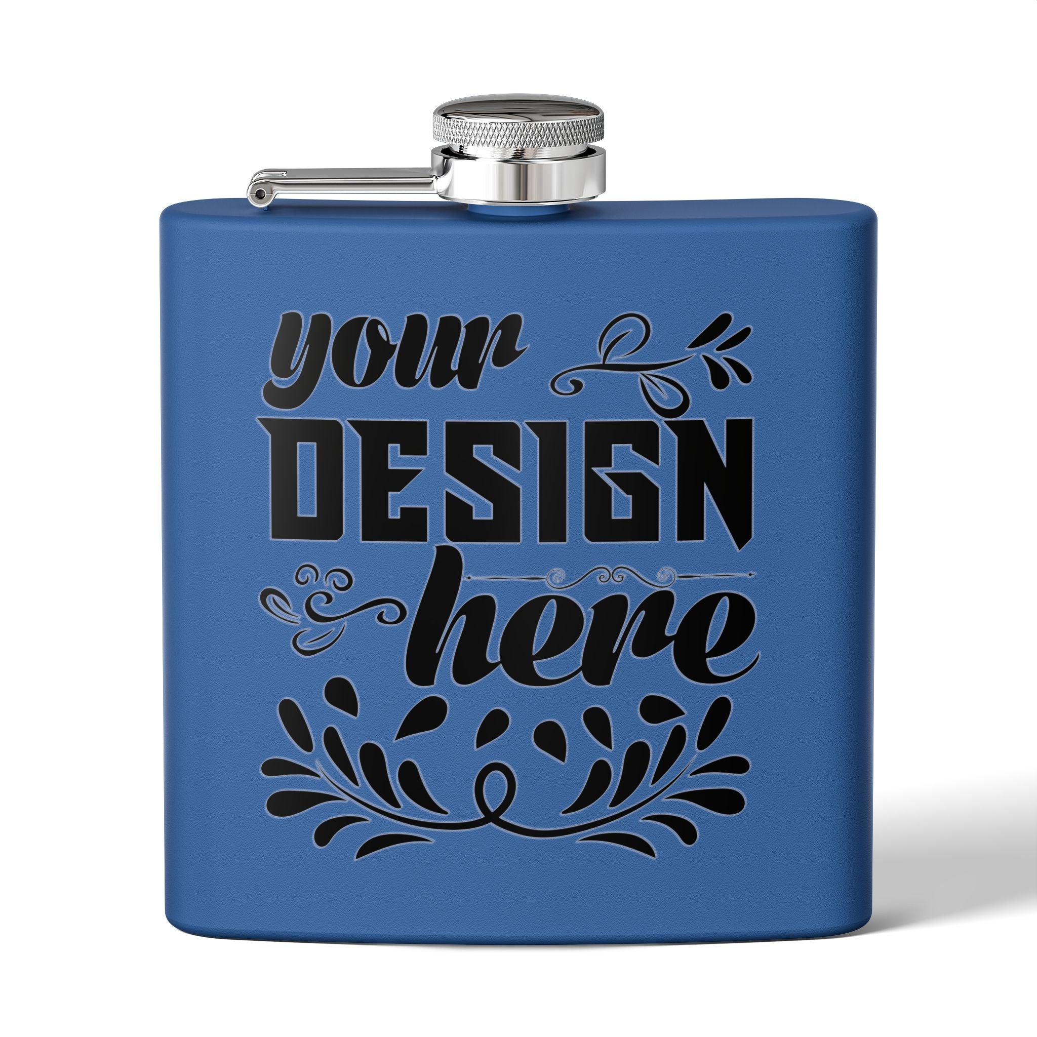 Customizable Polar Camel 6oz Stainless Steel Flask with UV DTF Print