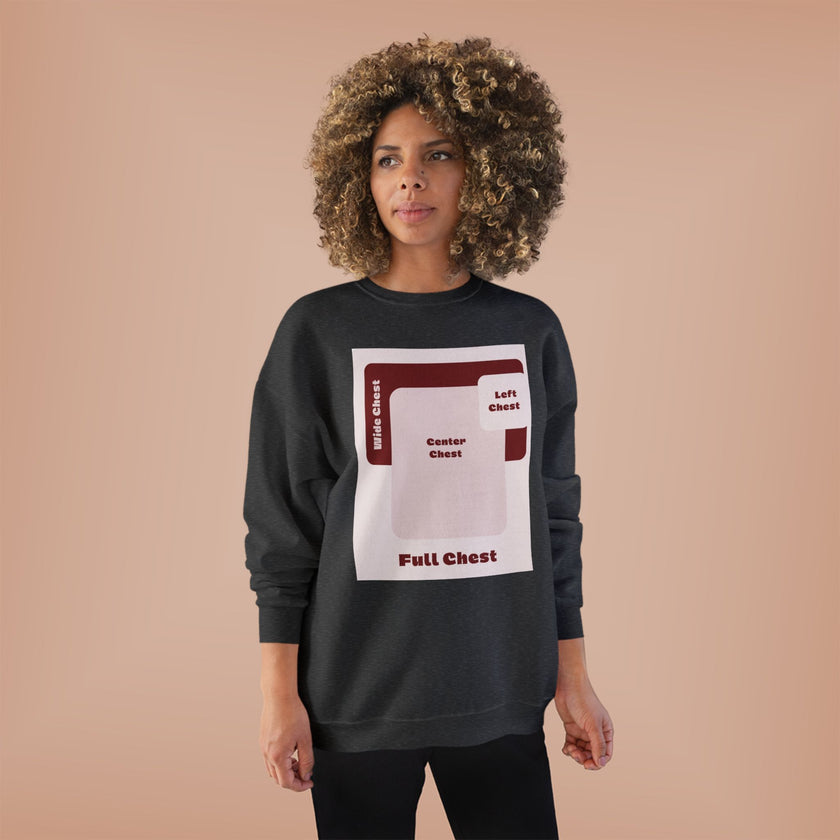 Customizable Unisex Hanes P160 EcoSmart Crewneck Sweatshirt Custom Print