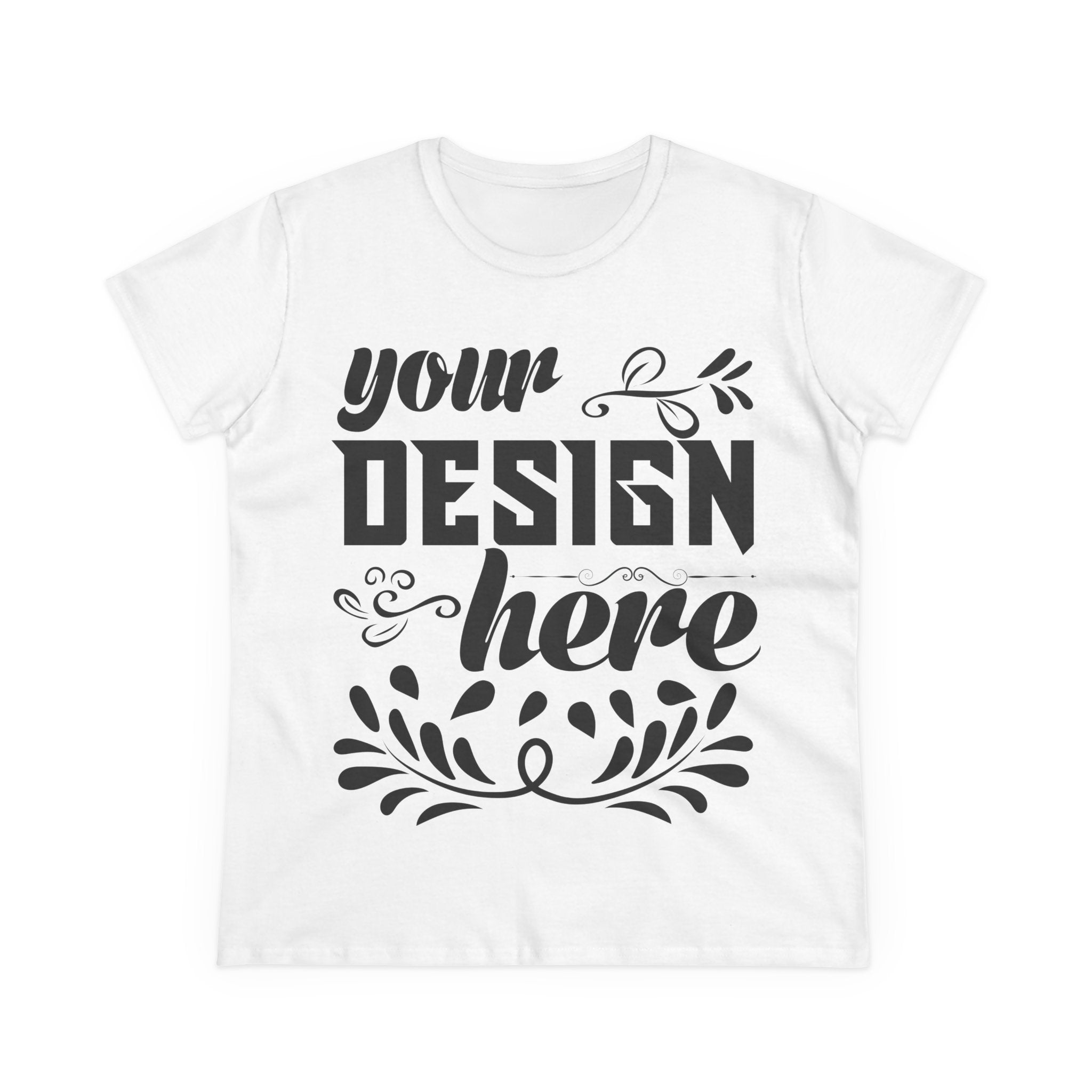 Customizable Gildan 5000L Womens Midweight Cotton Short Sleeve T-Shirt