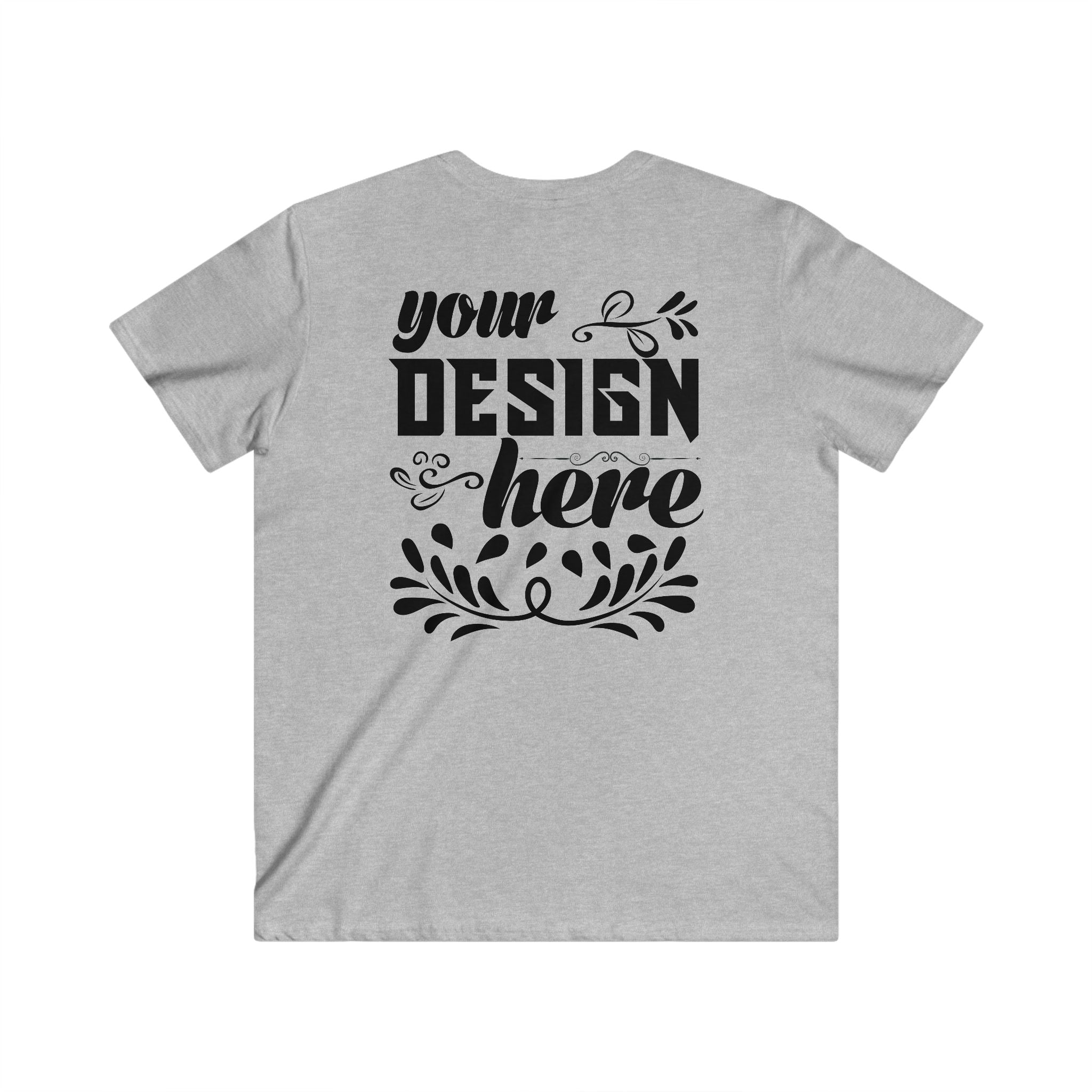 Customizable Gildan 64V00 Mens Fitted V Neck Short Sleeve Tee