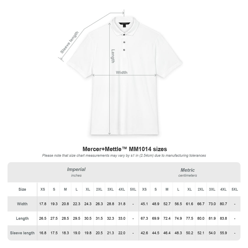 Customizable Mercer+Mettle MM1014 Mens Stretch Jersey Polo Shirt