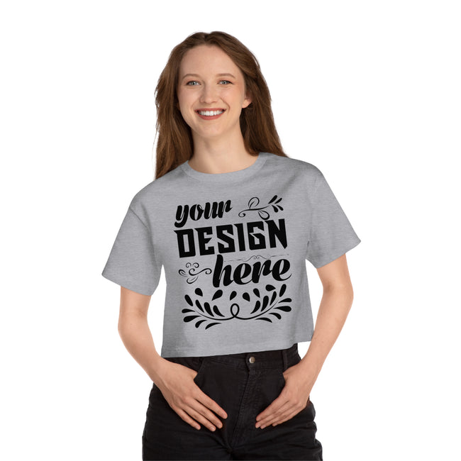 Customizable Champion T453W Womens Heritage Cropped T-Shirt Jersey