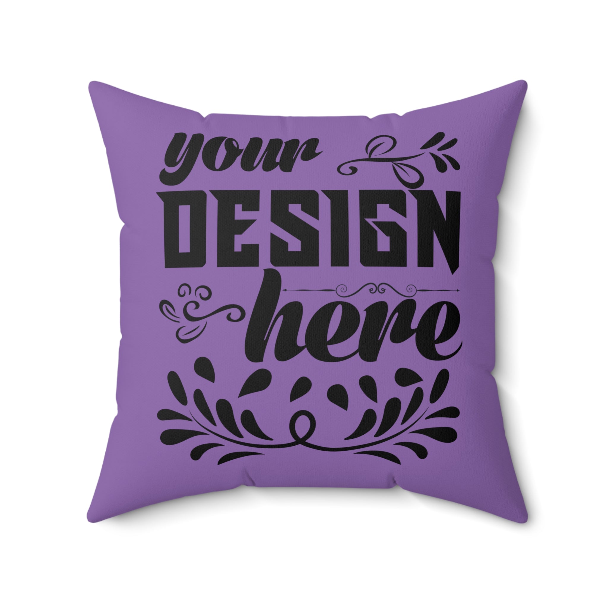 Customizable Faux Suede Square Pillow with Insert Double-Sided Print