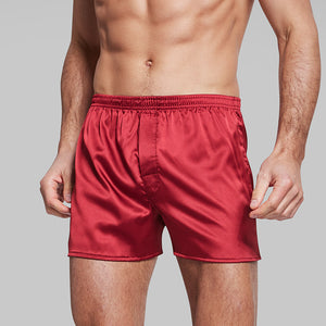 Nameria Ice Silk Boxer Briefs Mid Waist Seamless Solid Color