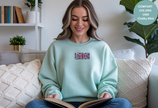 Unisex Garment-Dyed Sweatshirt with London Flag Embroidery