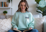 Unisex Garment-Dyed Sweatshirt with Dad Mode Embroidery