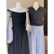 Nameria Ice Silk Right Shoulder Short Sleeve Polo Shirt