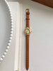 Nameria Vintage Quartz Watch Leather Strap 23mm Dial 7mm Slim