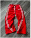 Nameria Drawstring Fleece Lined Sweatpants with Side Stripe