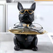 Modern Bulldog Decorative Tray Sculpture Minimal Table Organizer 