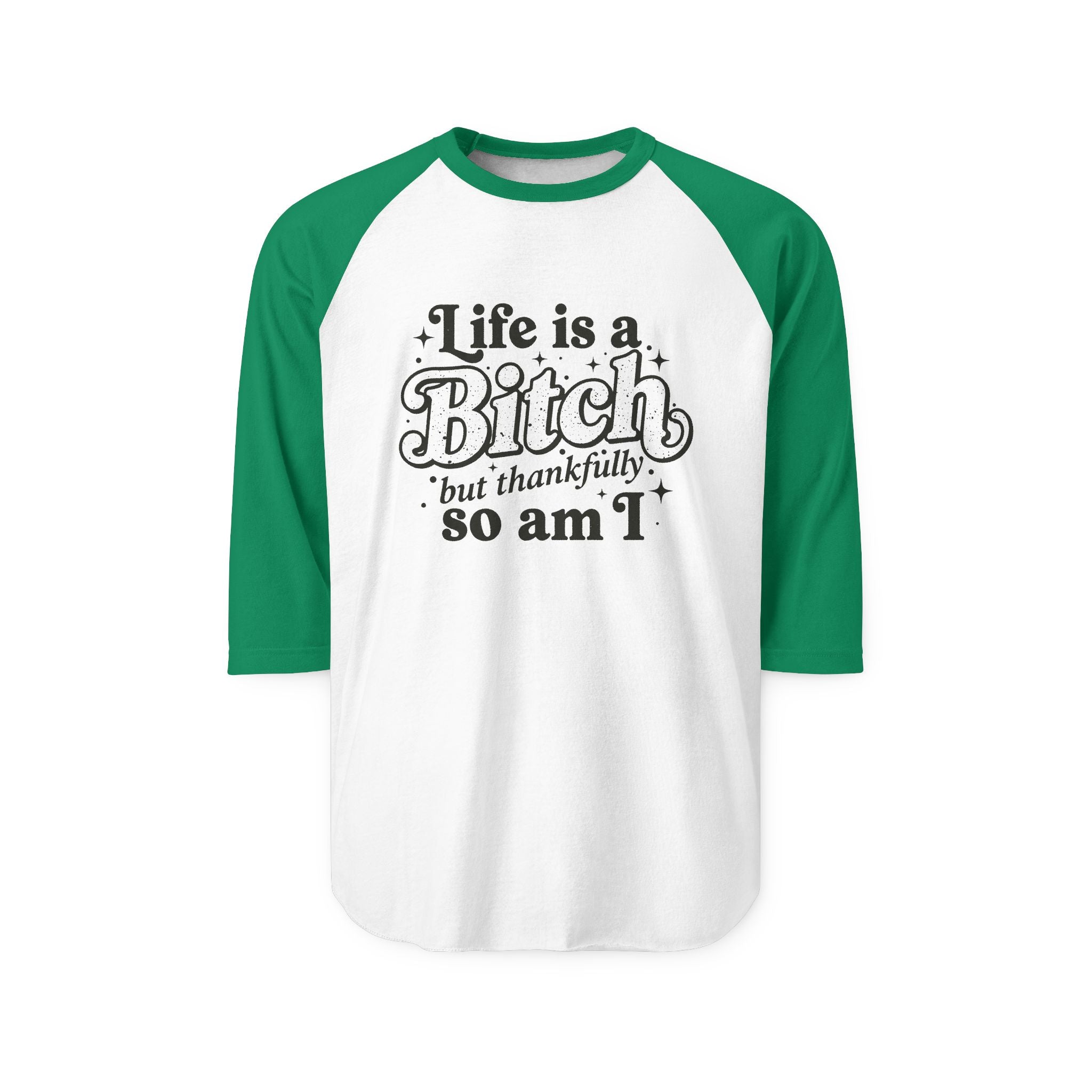 Tultex 245 Unisex 3 4 Sleeve Raglan Shirt Quote Graphic Print
