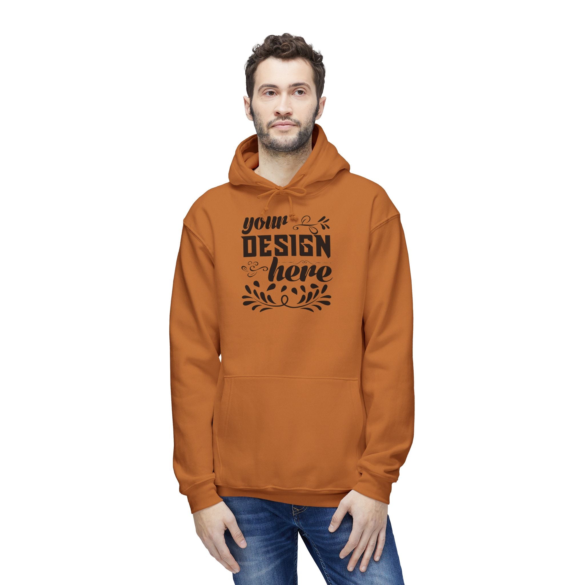 Customizable Bayside 960 Unisex Heavyweight Hooded Sweatshirt Made in US