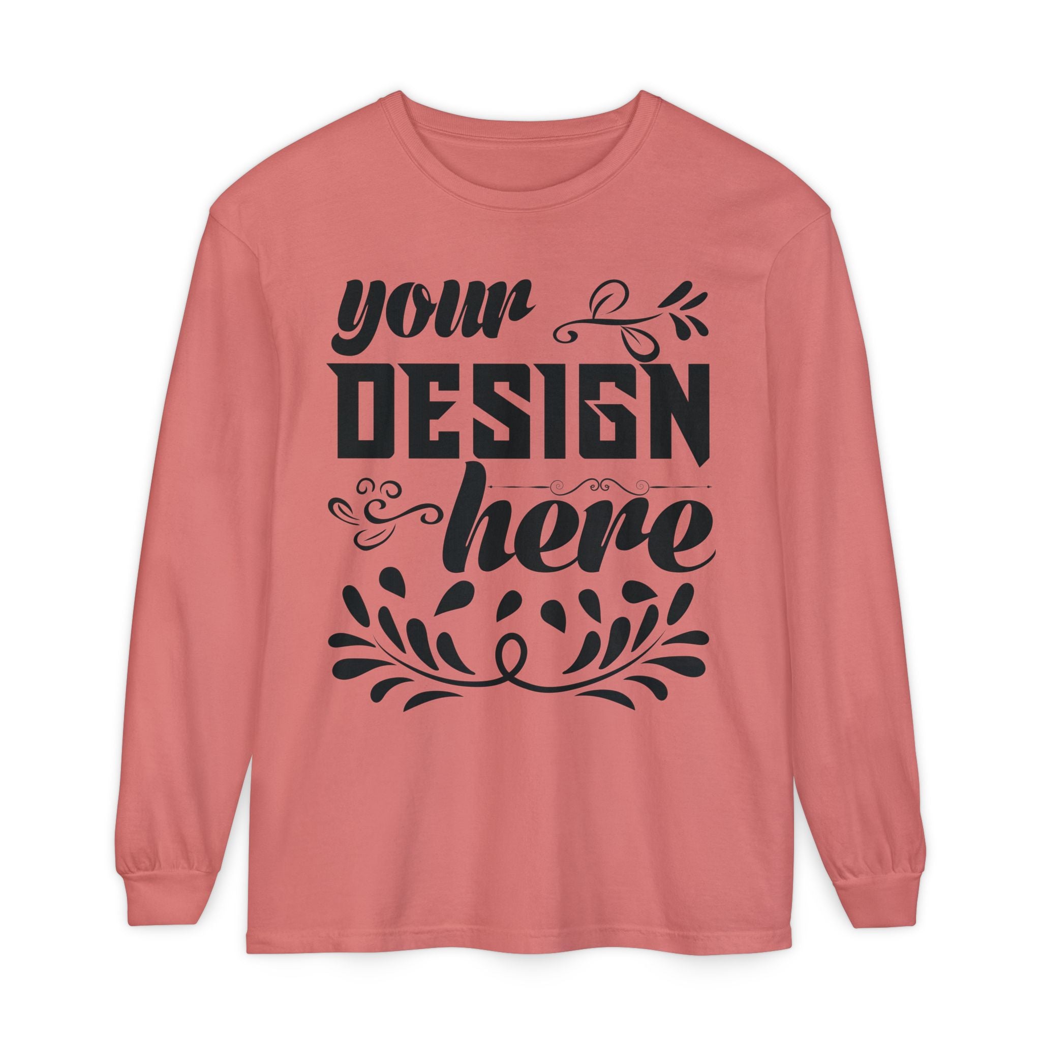 Customizable Comfort Colors 6014 Unisex Garment Dyed Long Sleeve T Shirt