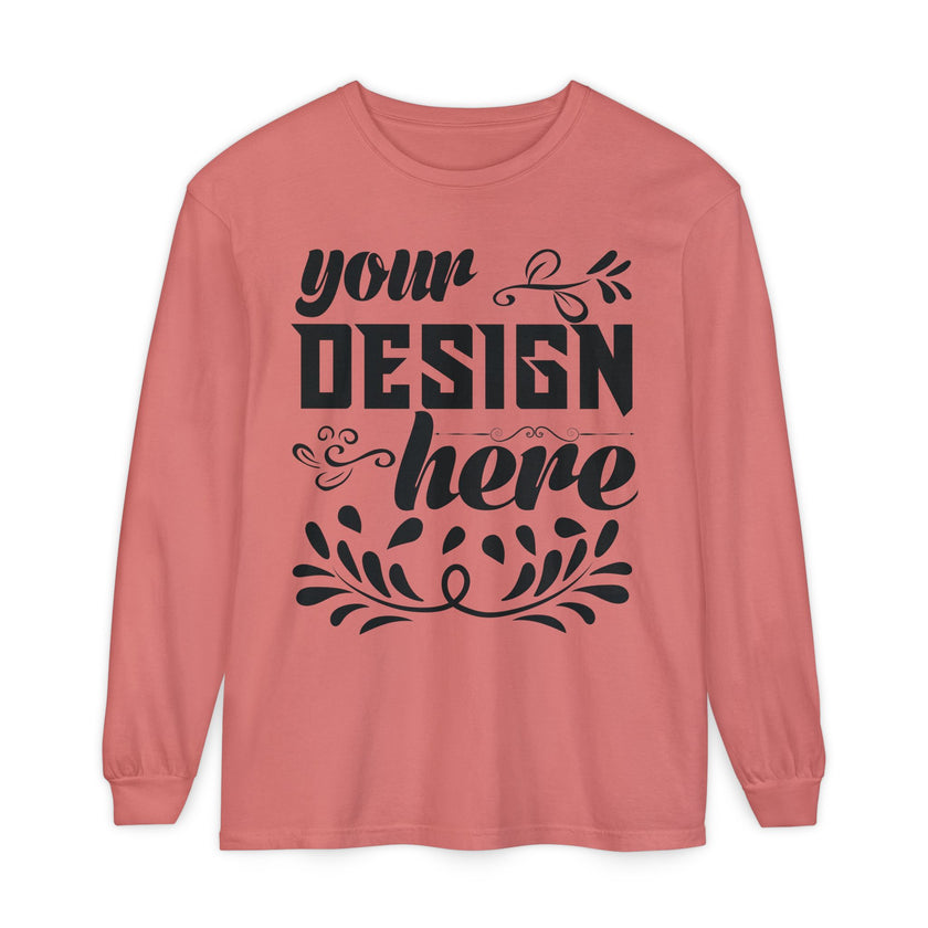 Customizable Comfort Colors 6014 Unisex Garment Dyed Long Sleeve T Shirt