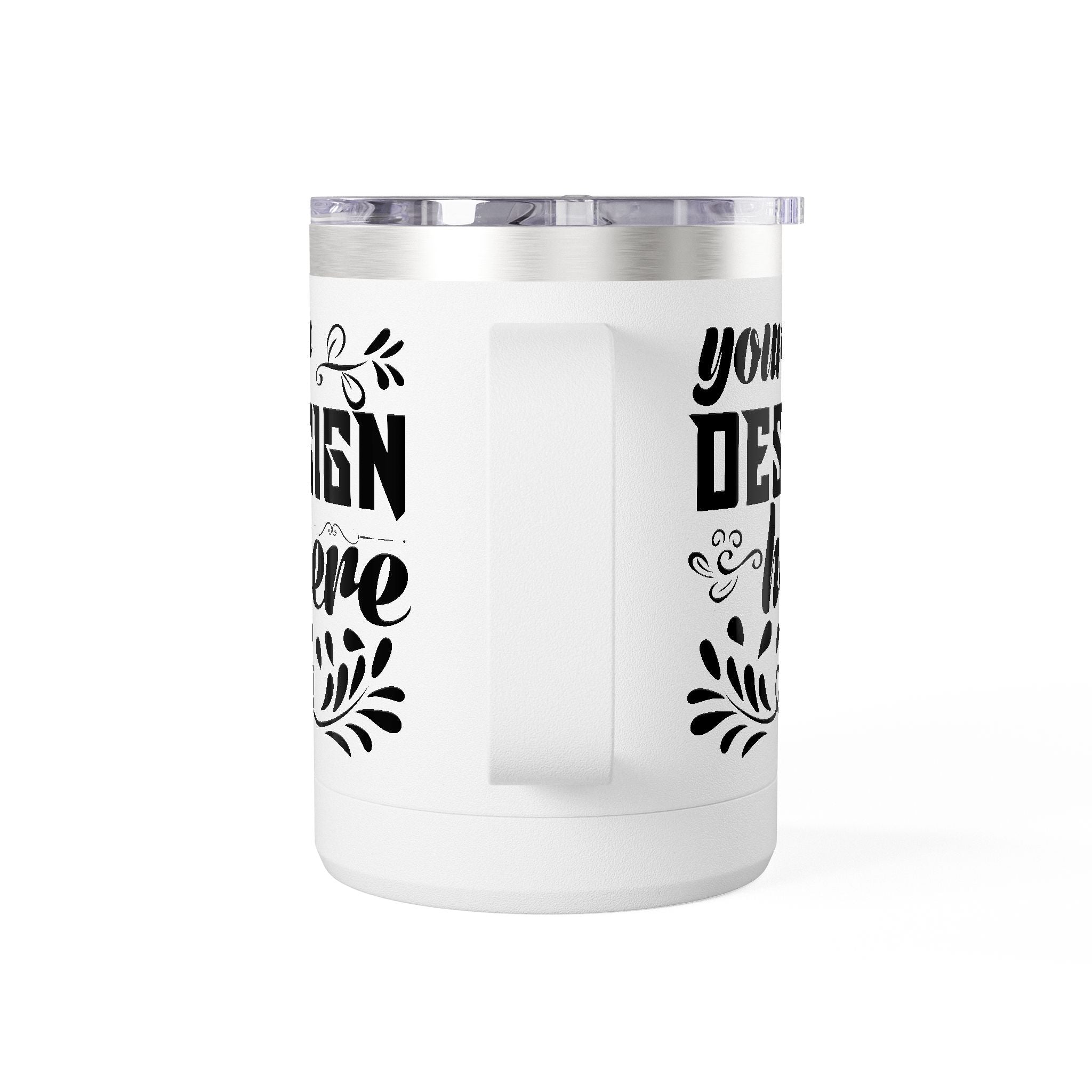 Customizable Polar Camel 15oz Stainless Steel Coffee Mug Tumbler Lid