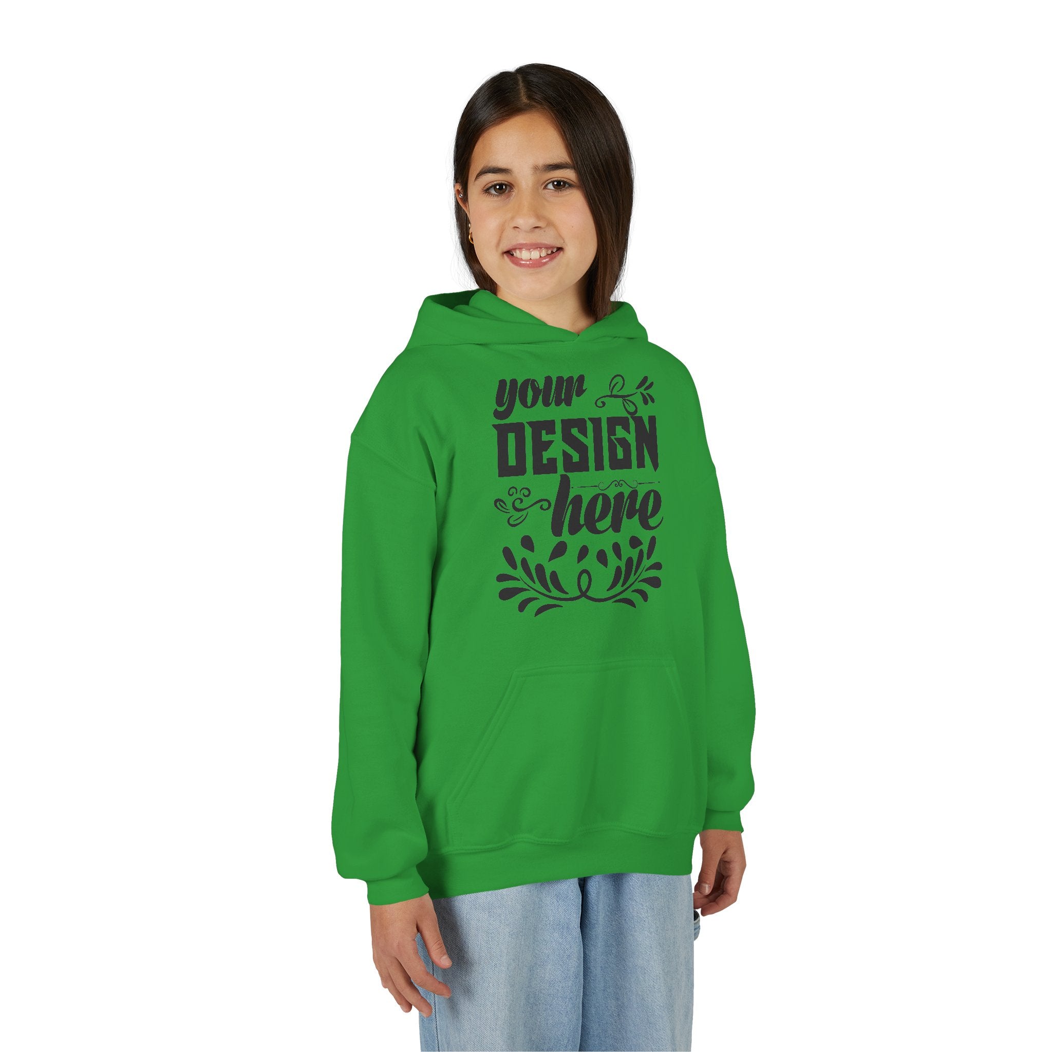 Customizable Gildan 18500B Youth Heavy Blend Hooded Sweatshirt