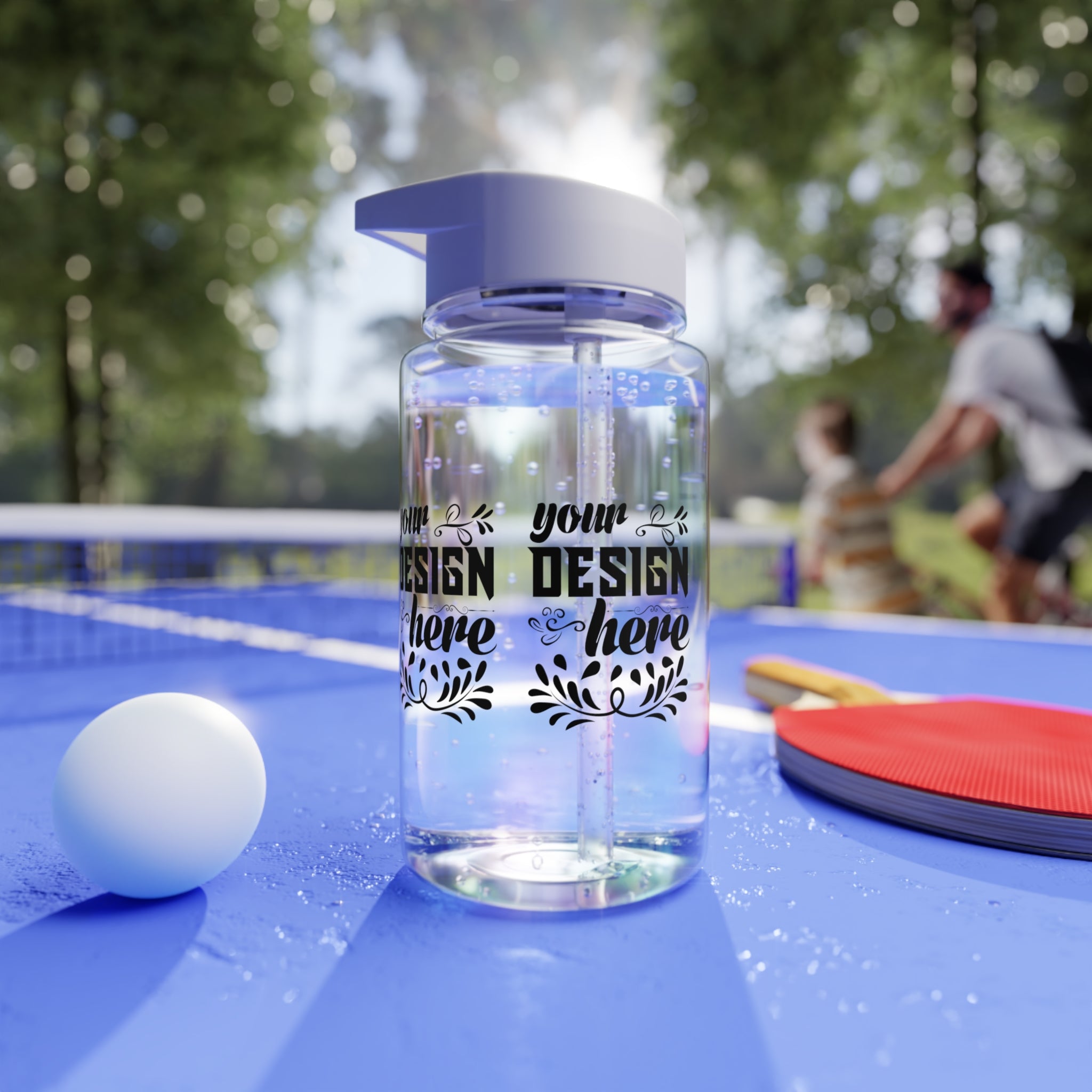 Customizable Tritan Reusable Water Bottle with Straw Lid