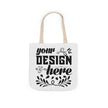 Customizable Canvas Tote Bag With 5 Color Strap Options All Over Print