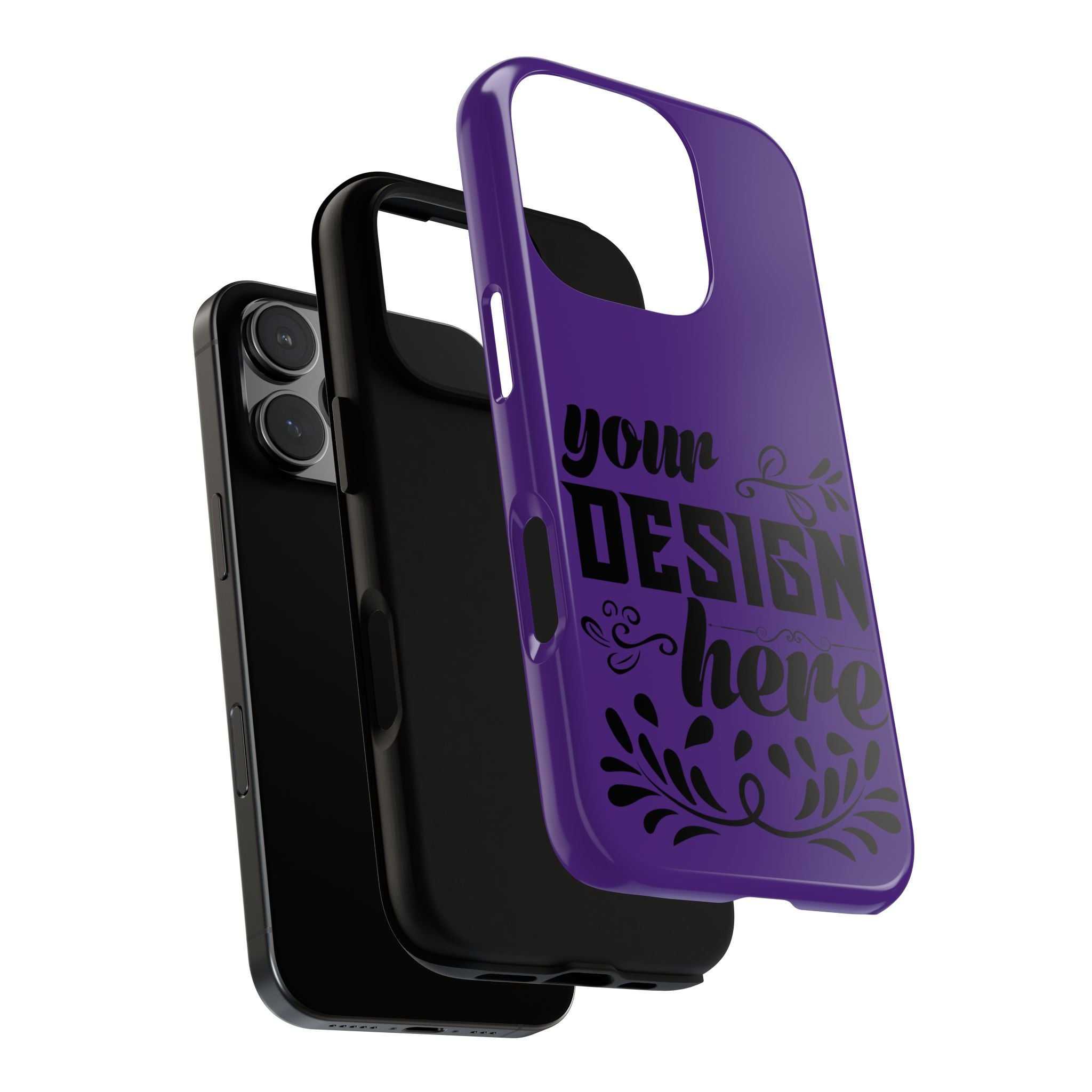 Customizable Tough Dual Layer Phone Case Polycarbonate TPU Liner Protective
