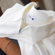 Nameria Half Zip Lapel Collar Waffle Knit Polo Long Sleeve