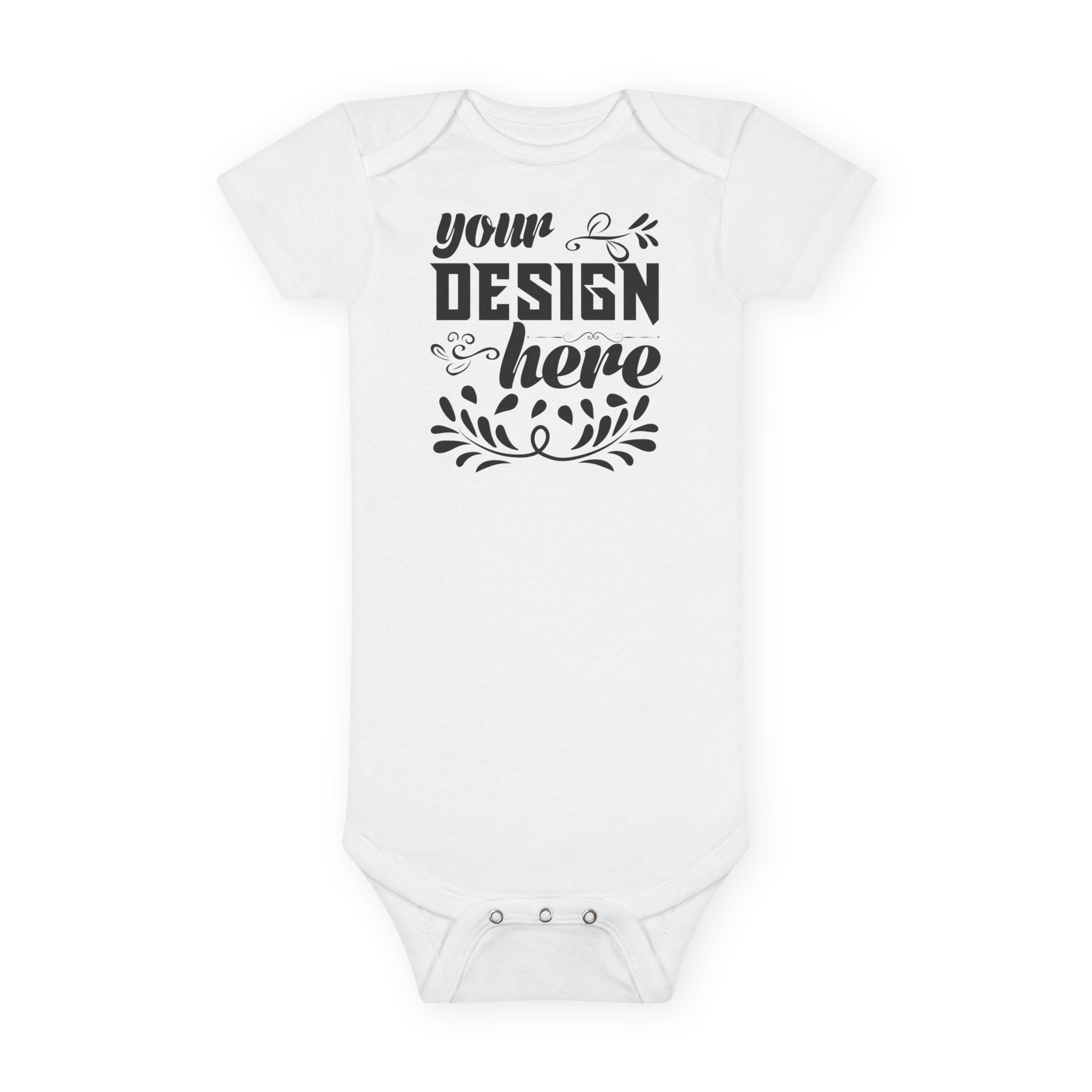 Customizable Gerber Childrenswear 6516A Baby Short Sleeve Onesie