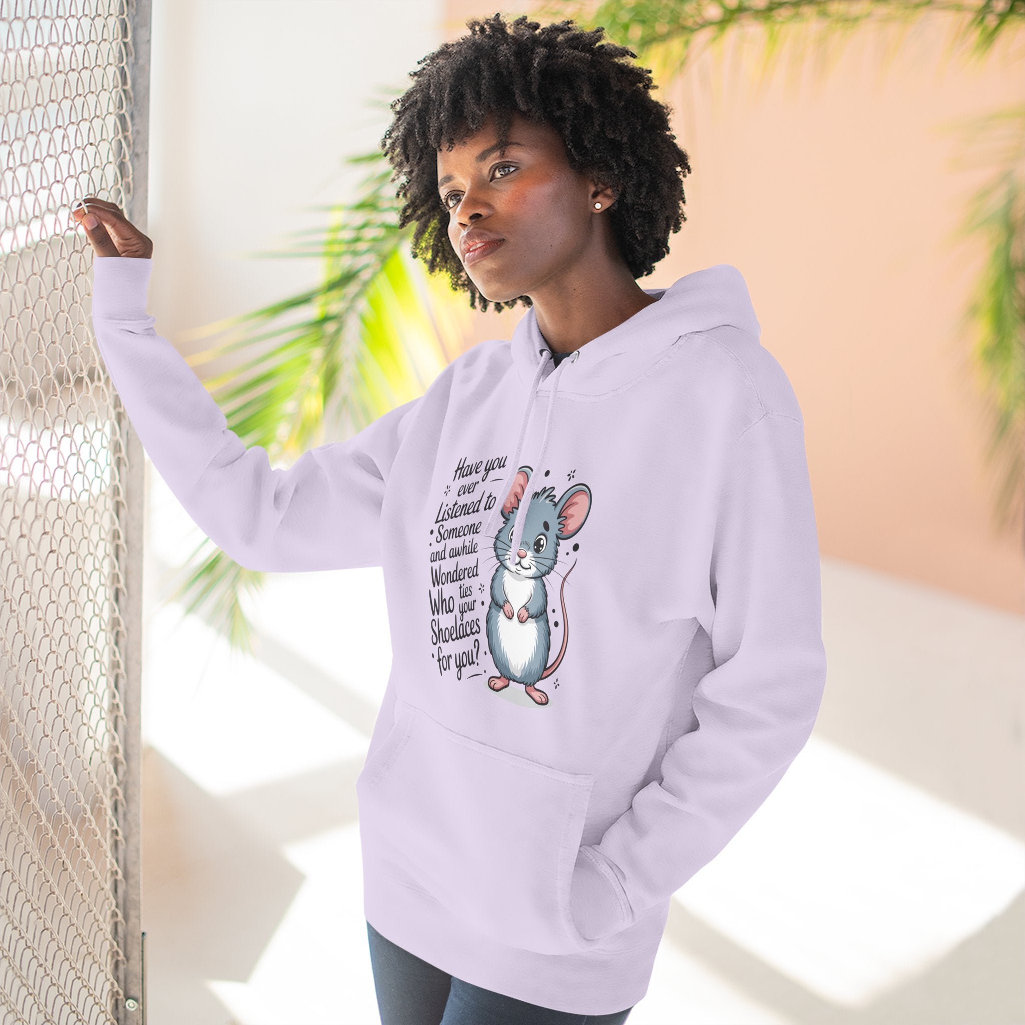 Lane Seven LS14001 Fleece Hoodie | Mouse Graphic Print