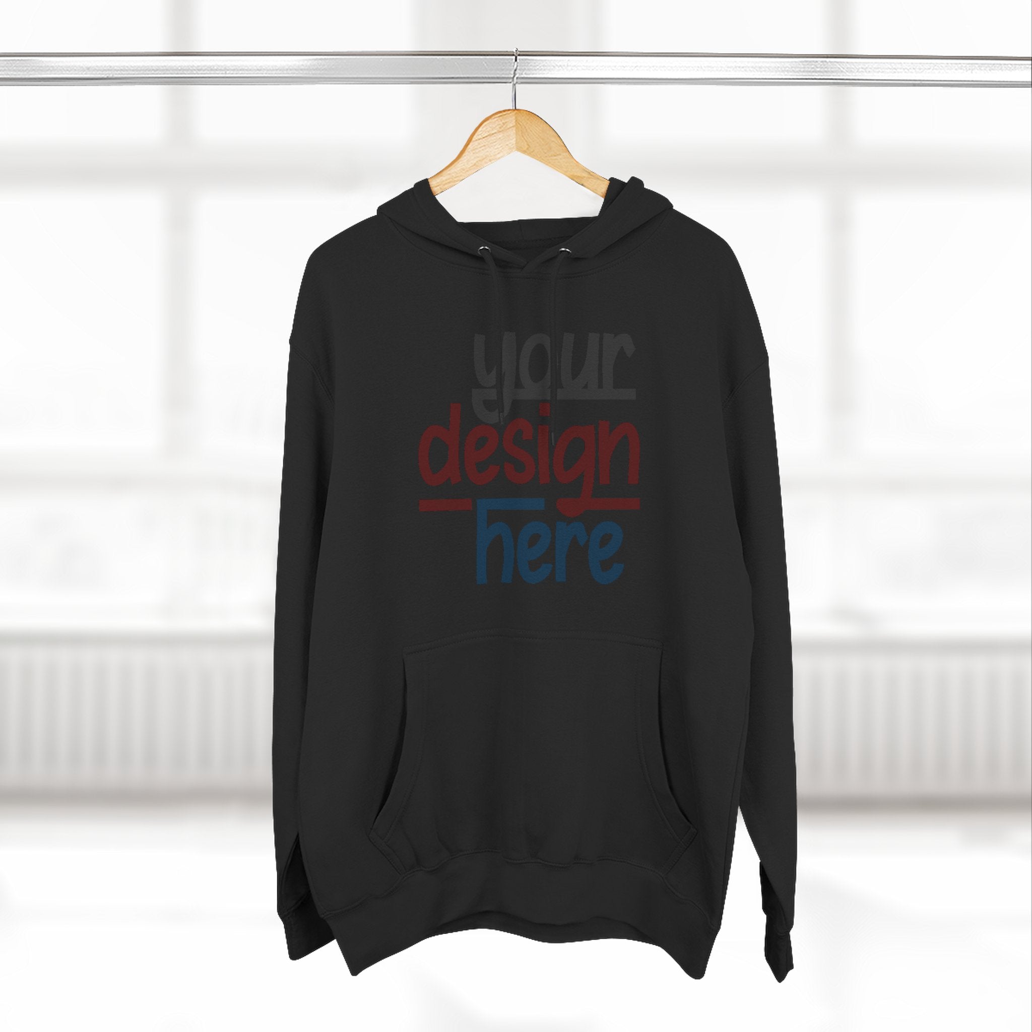 Customizable Lane Seven LS14001 Unisex Three Panel Fleece Hoodie
