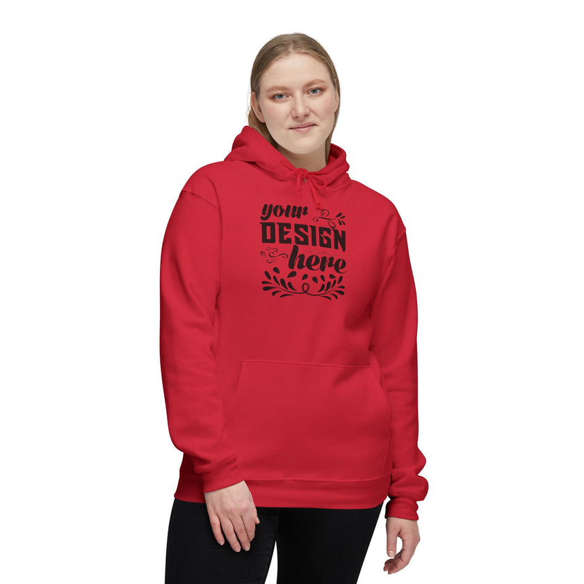 Customizable Bayside 960 Unisex Heavyweight Hooded Sweatshirt Made in US