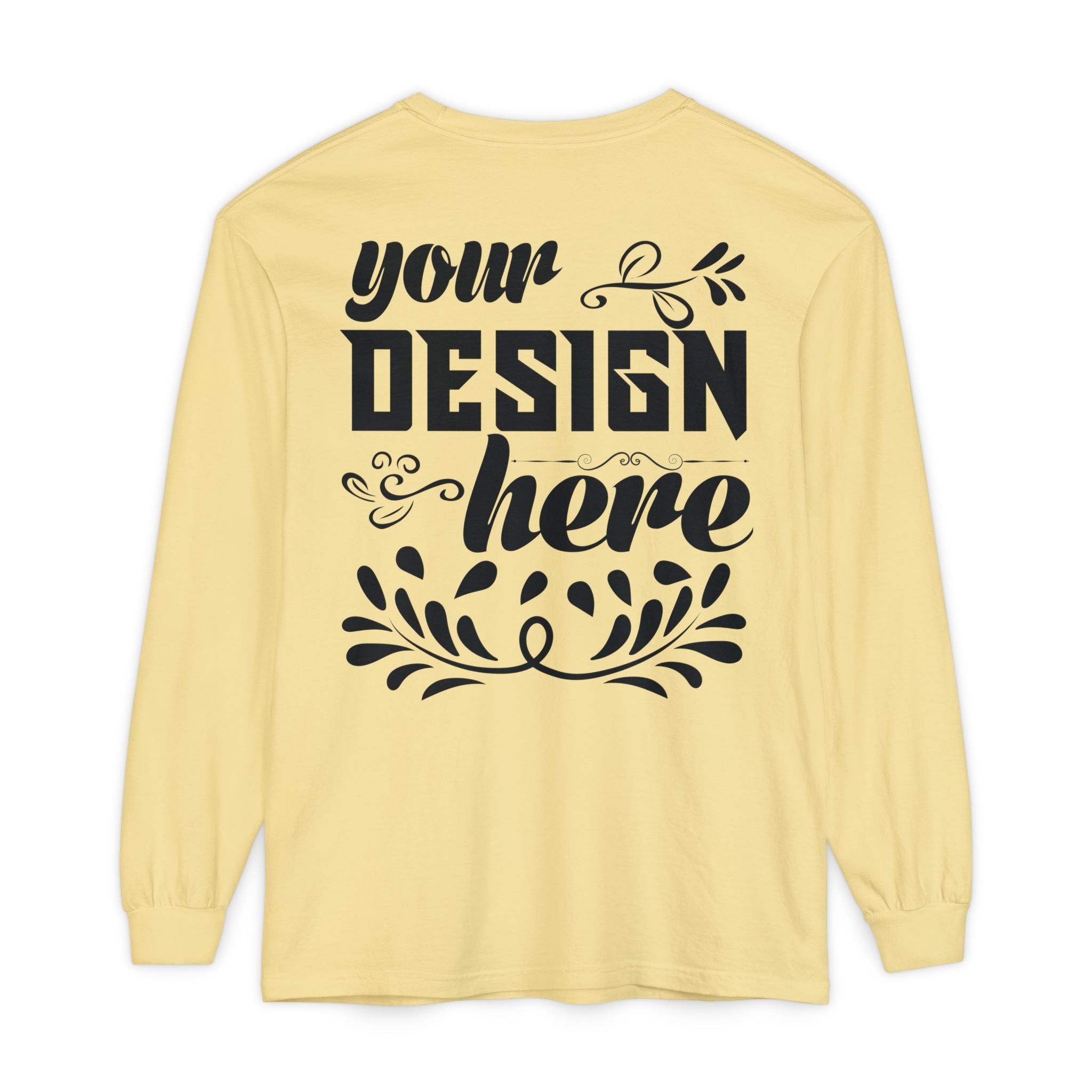 Customizable Comfort Colors 6014 Unisex Garment Dyed Long Sleeve T Shirt