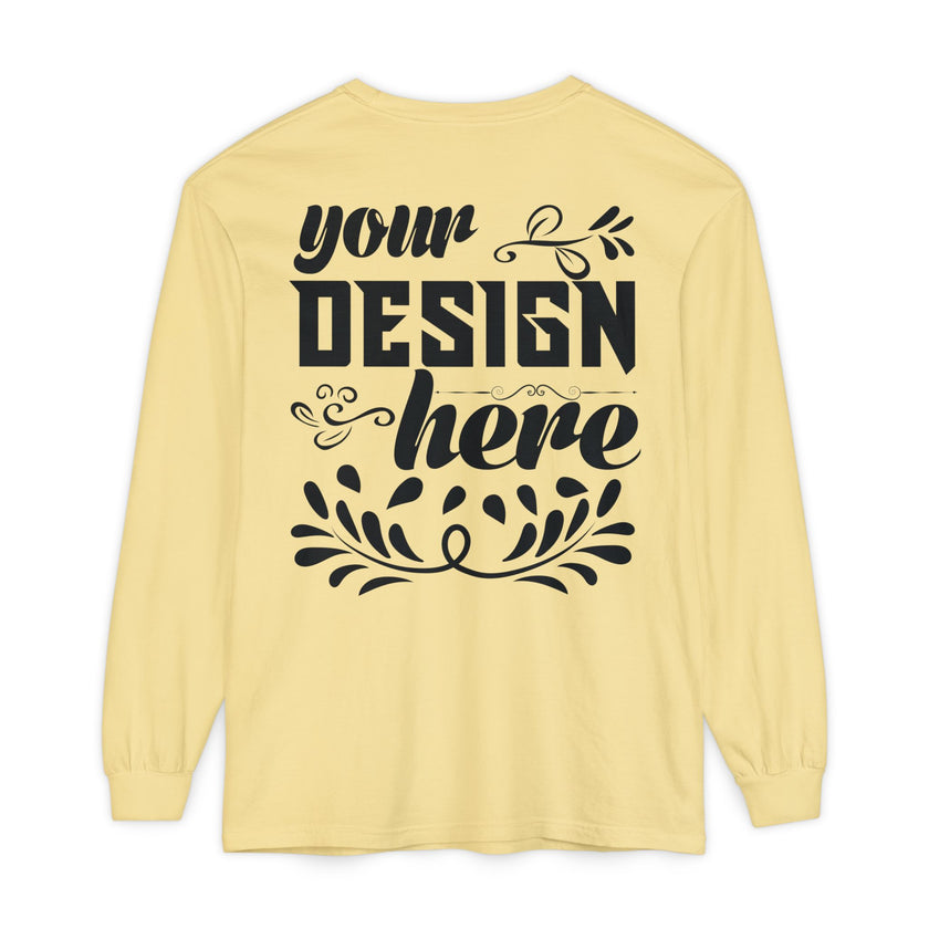 Customizable Comfort Colors 6014 Unisex Garment Dyed Long Sleeve T Shirt