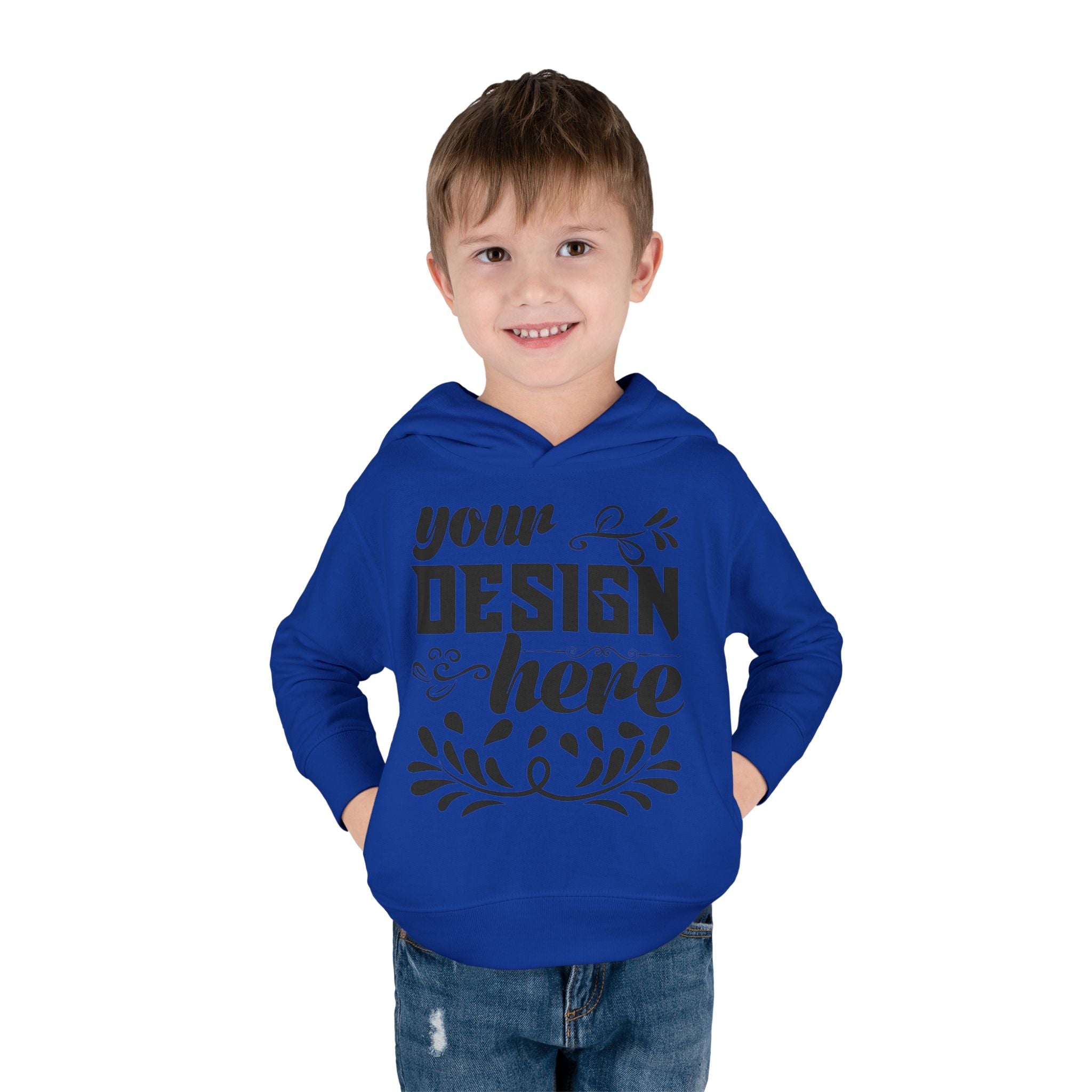Customizable Rabbit Skins Toddler Pullover Fleece Hoodie DTG