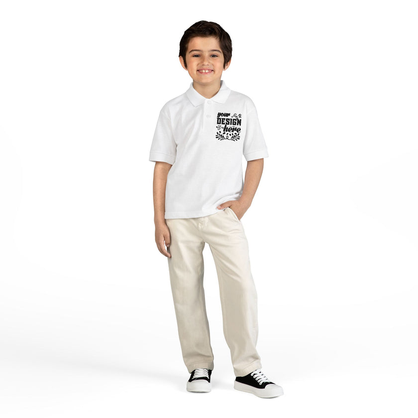 Customizable Gildan 8800B Youth DryBlend Jersey Polo Shirt