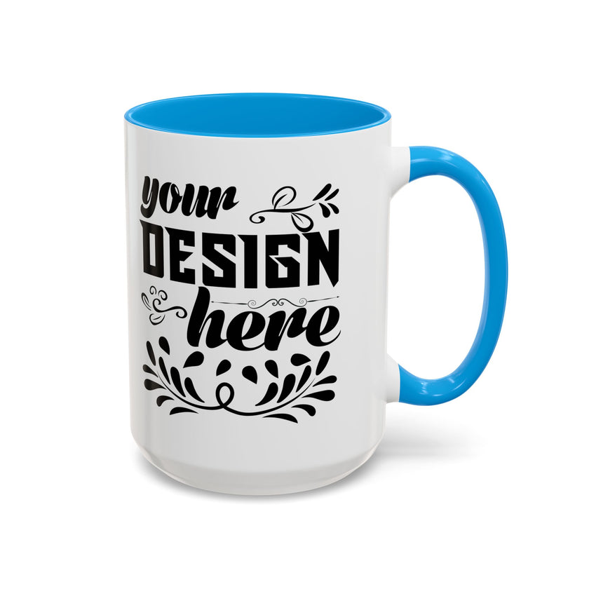 Customizable Glossy Ceramic Accent Mug 11oz and 15oz