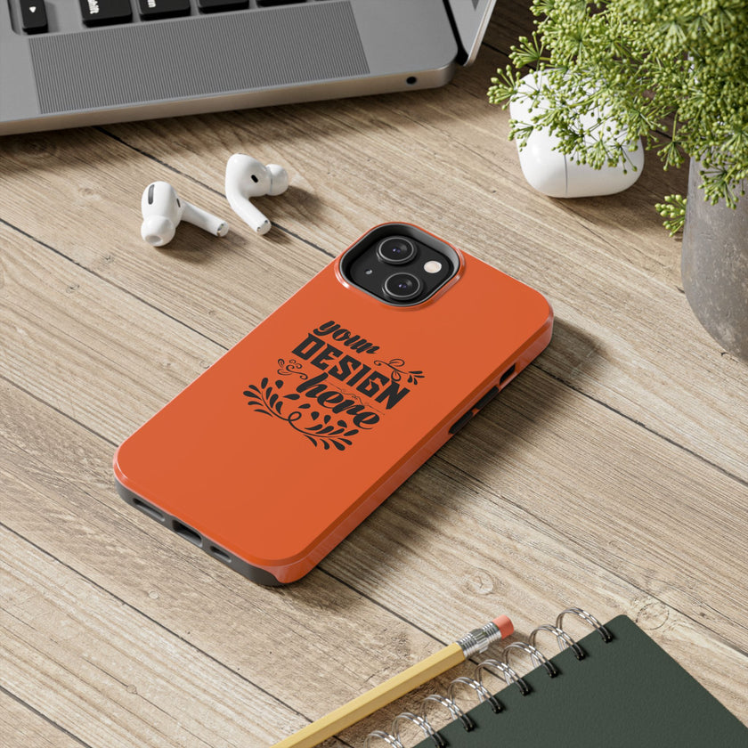 Customizable Tough Phone Case Glossy Dual Layer Wireless Charging