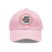 Customizable ValuCap VC300A Dad Hat with Round PU Leather Patch Front
