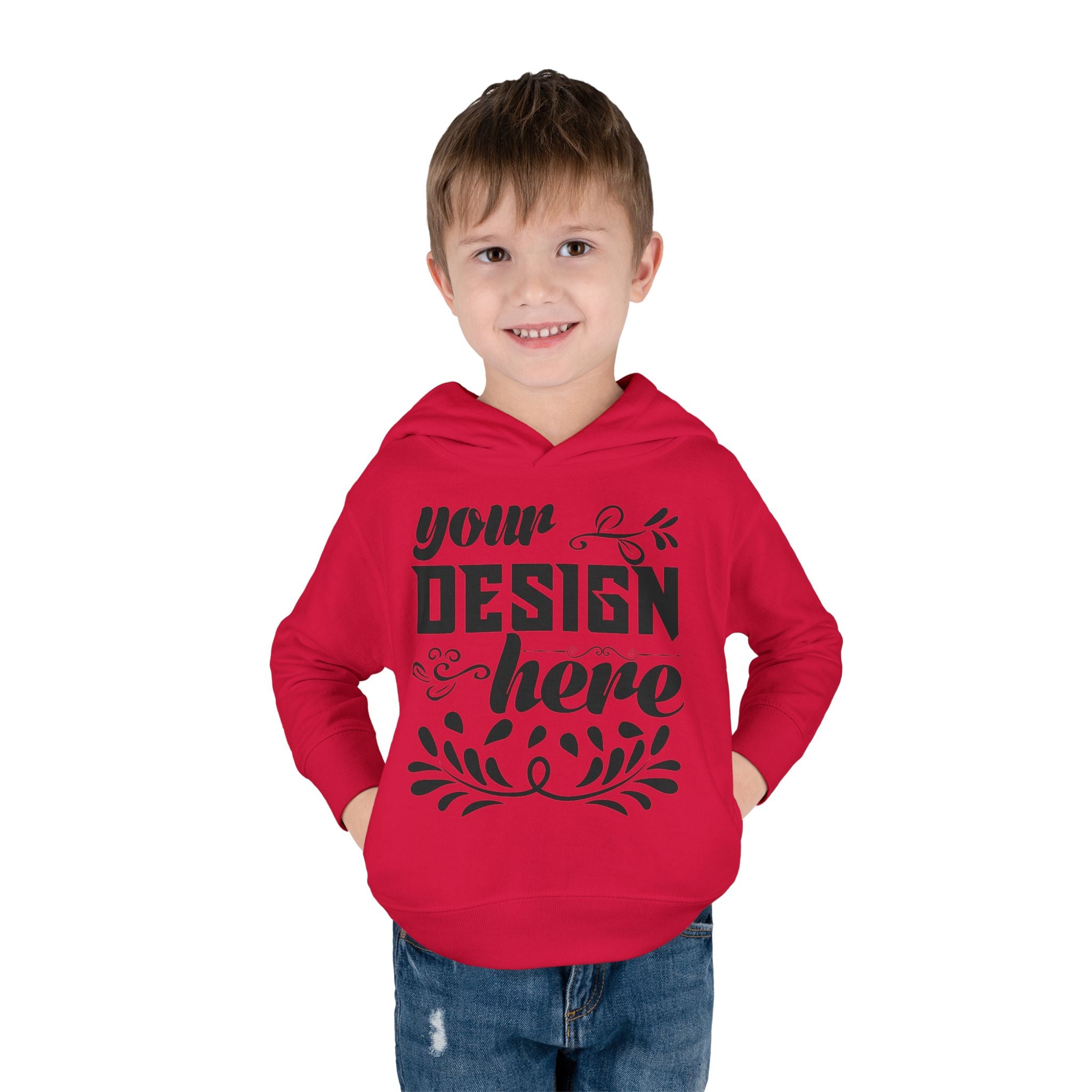 Customizable Rabbit Skins Toddler Pullover Fleece Hoodie DTG