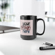 Customizable Black Ceramic Mug 11oz 15oz Glossy Finish Lead BPA Free