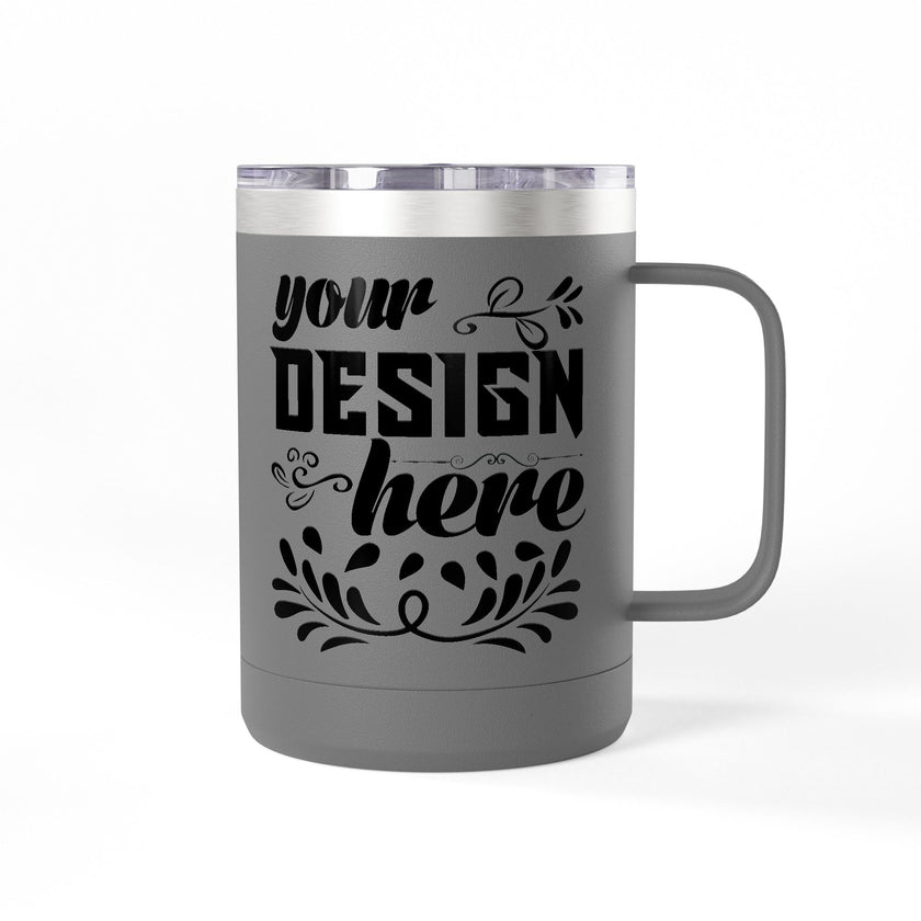 Customizable Polar Camel 15oz Stainless Steel Coffee Mug Tumbler Lid