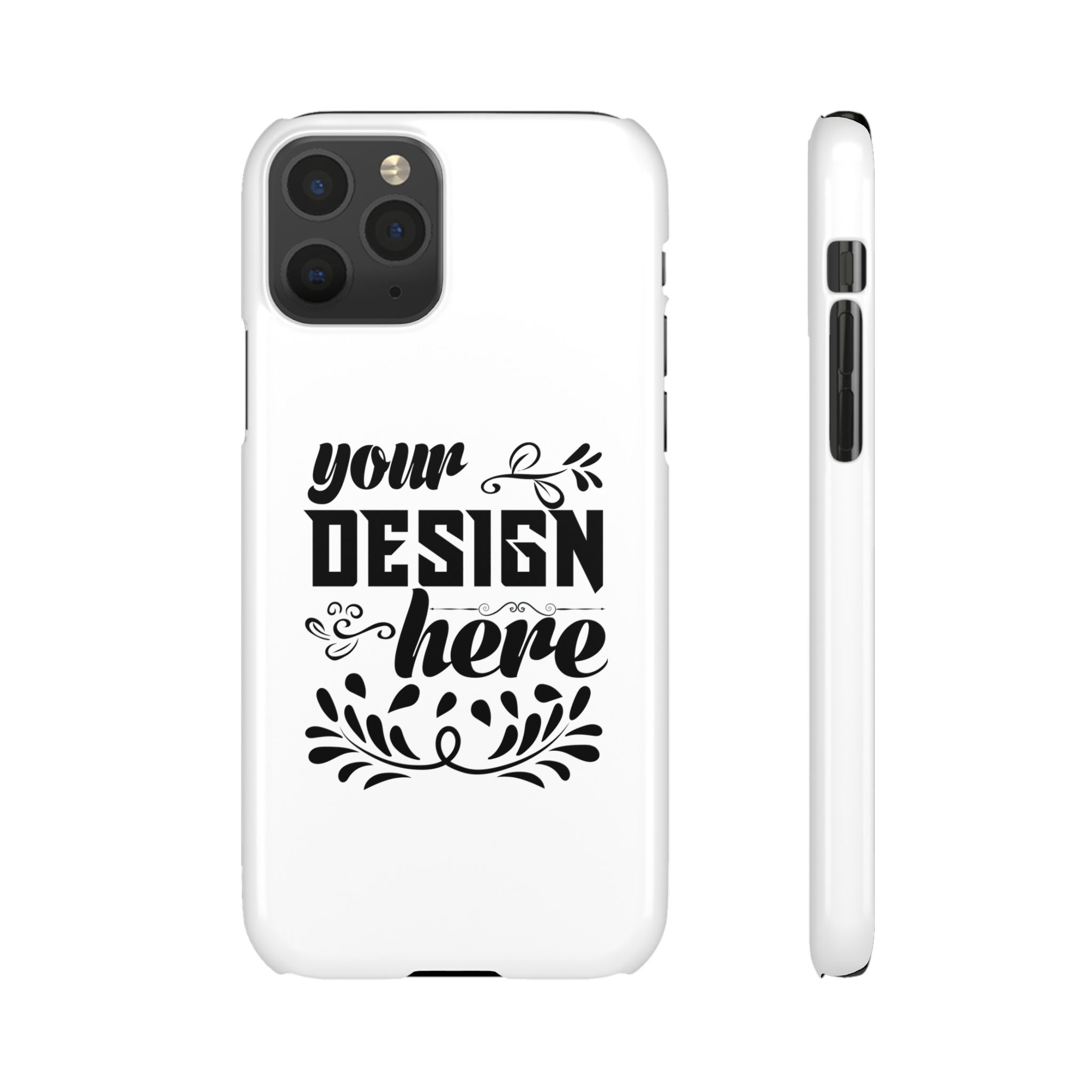 Customizable Snap Phone Case Slim Lightweight Polycarbonate Gloss Or Matte