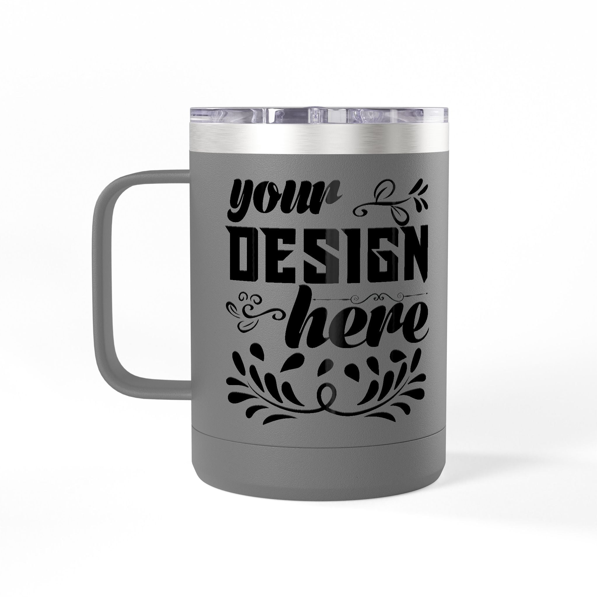 Customizable Polar Camel 15oz Stainless Steel Coffee Mug Tumbler Lid