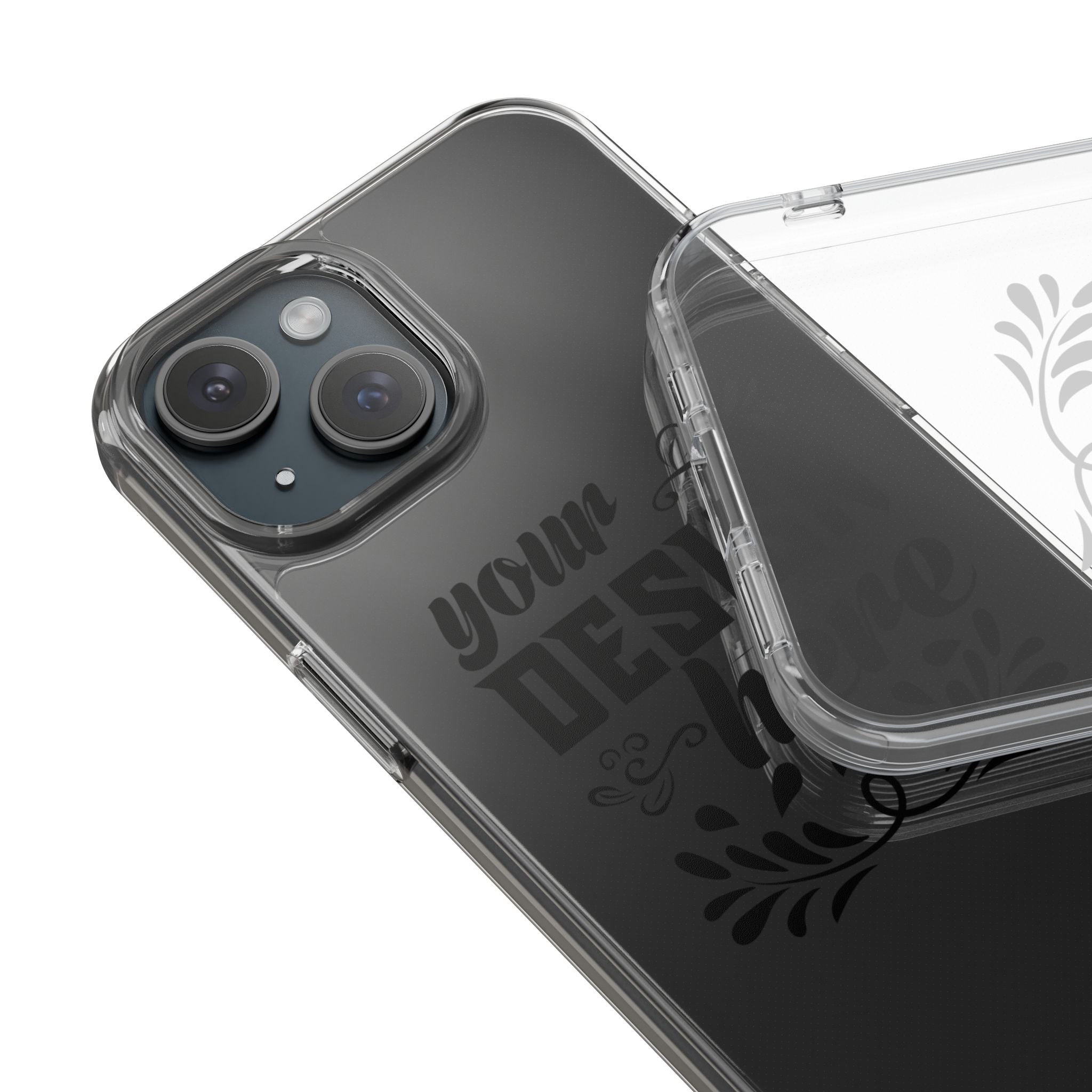 Customizable Clear Impact Resistant Phone Case With TPU Sides Wireless Ready